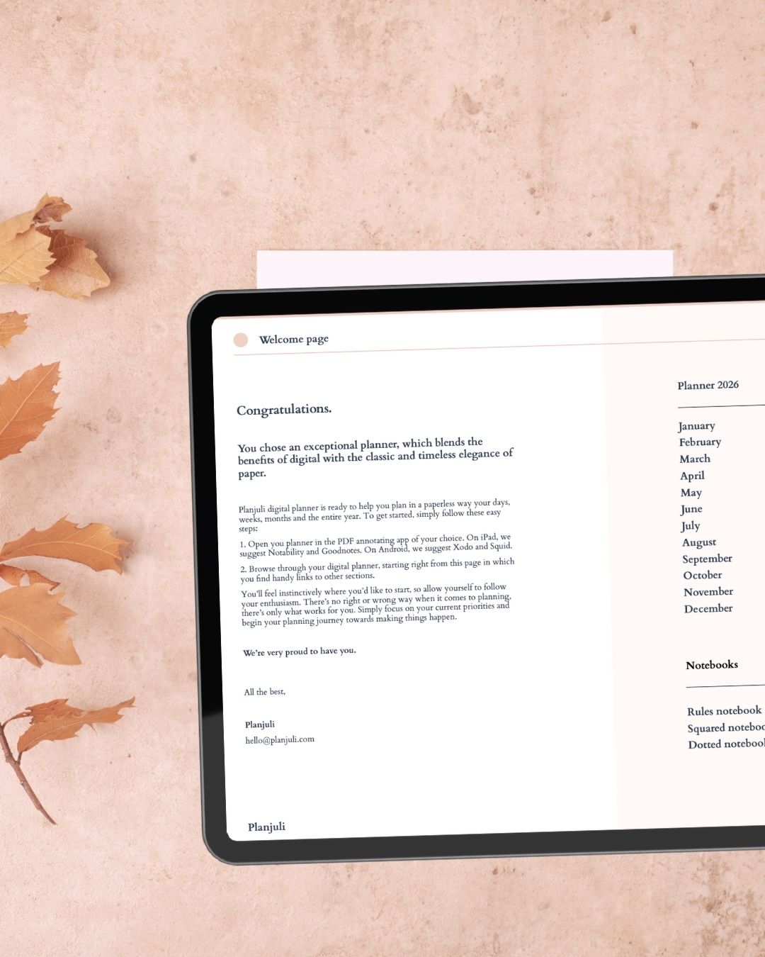 Planjuli digital planners, journals and stickers for your ipad Image